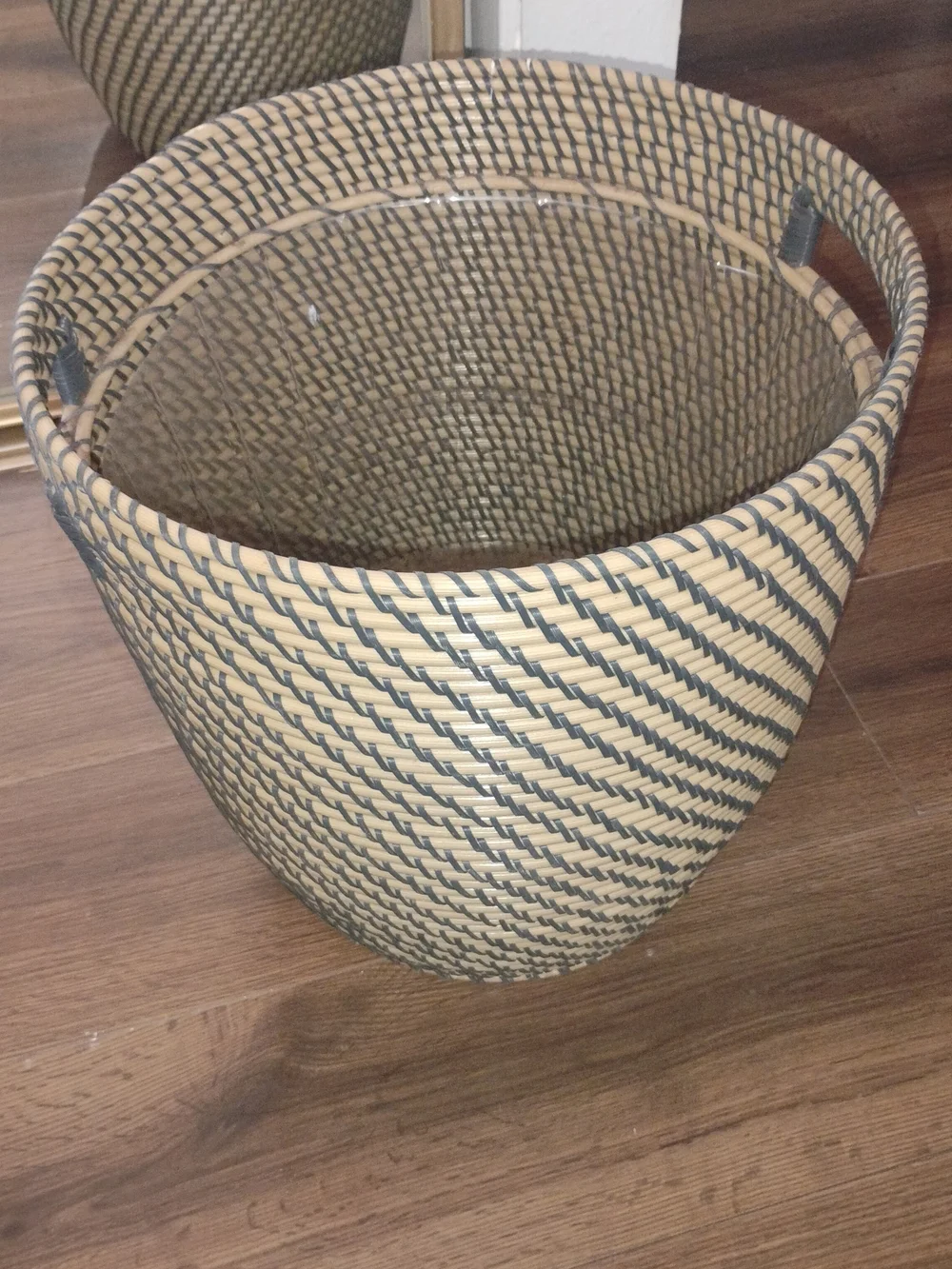 IKEA Woven Storage Basket in Natural and Black